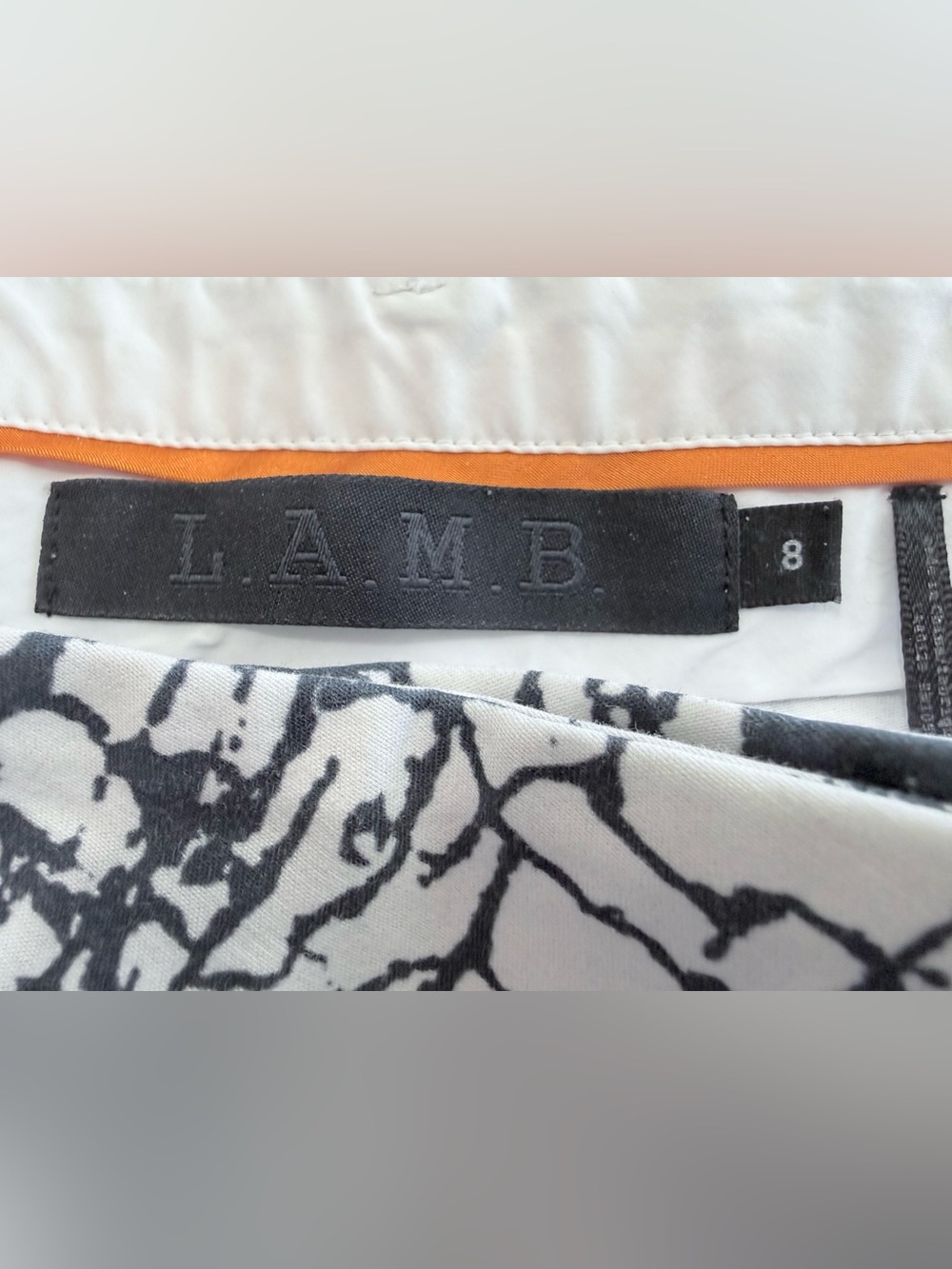 EUC L.A.M.B. RARE Black and White Pants with Black Edgy Graphics- 8 - Picture 7 of 8